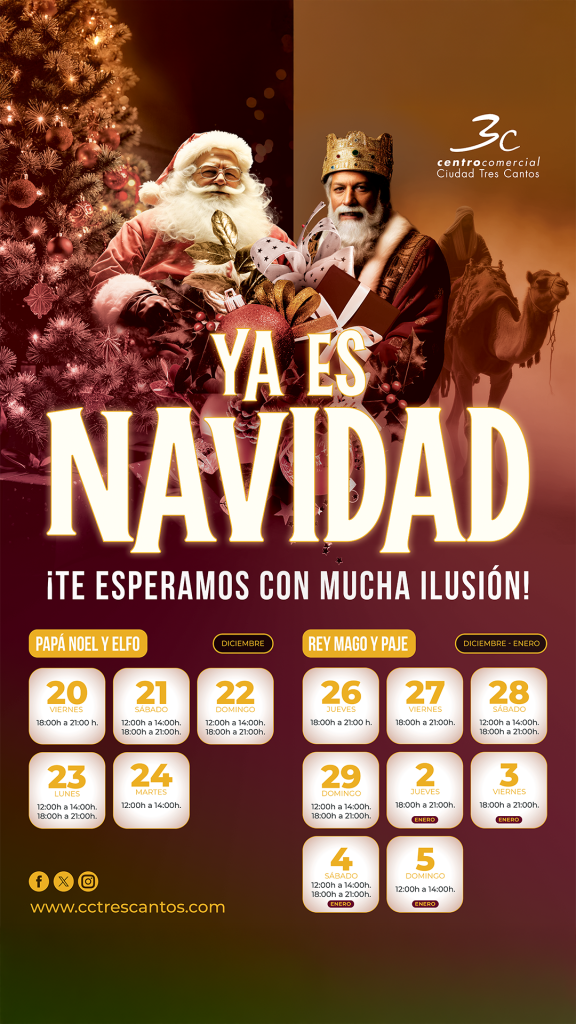 YA ES NAVIDAD Y TE ESPERAMOS CON MUCHA ILUSIÓN